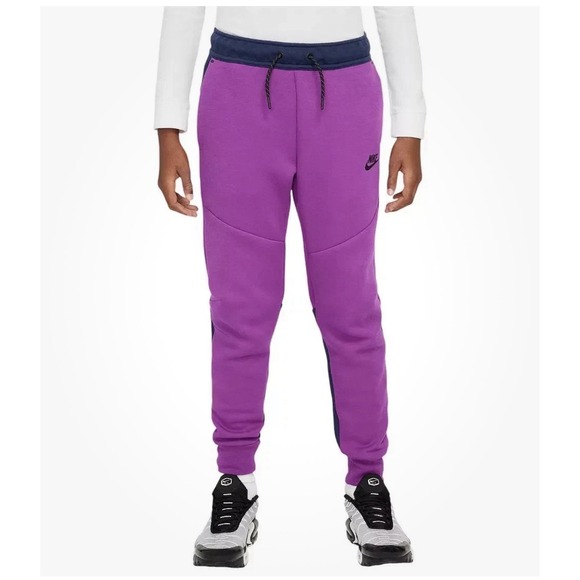 Nike Other - Nike Sportswear Tech Fleece Big Kids' Joggers Purple/Navy MSRP $90 Sz Large